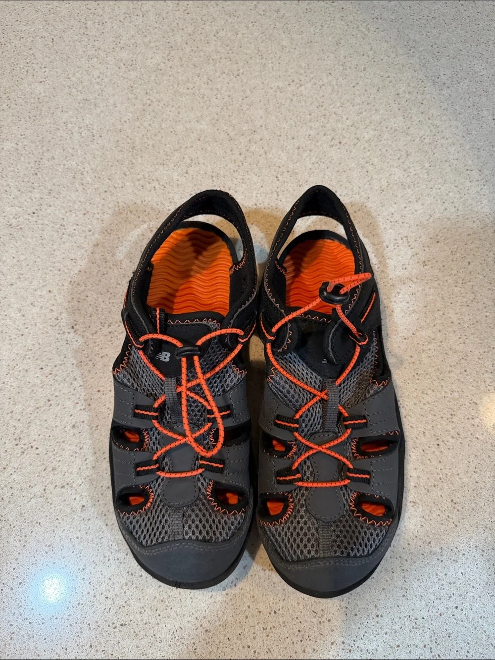 New Balance Black and Orange Water Shoe Youth 6